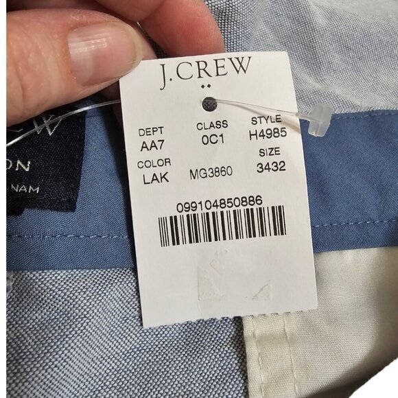 J. Crew NWT Sutton Straight-Fit Pant in Oxford Cloth Sz 34x32 - Picture 8 of 10